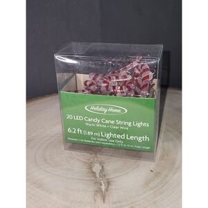 Holiday Home LED Miniature‎ Candy Cane Lights For Indoor Use Only 6.2ft~NEW~RARE